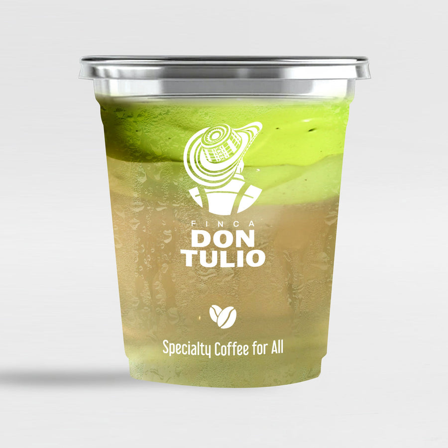 Iced Matcha and Coconut Water