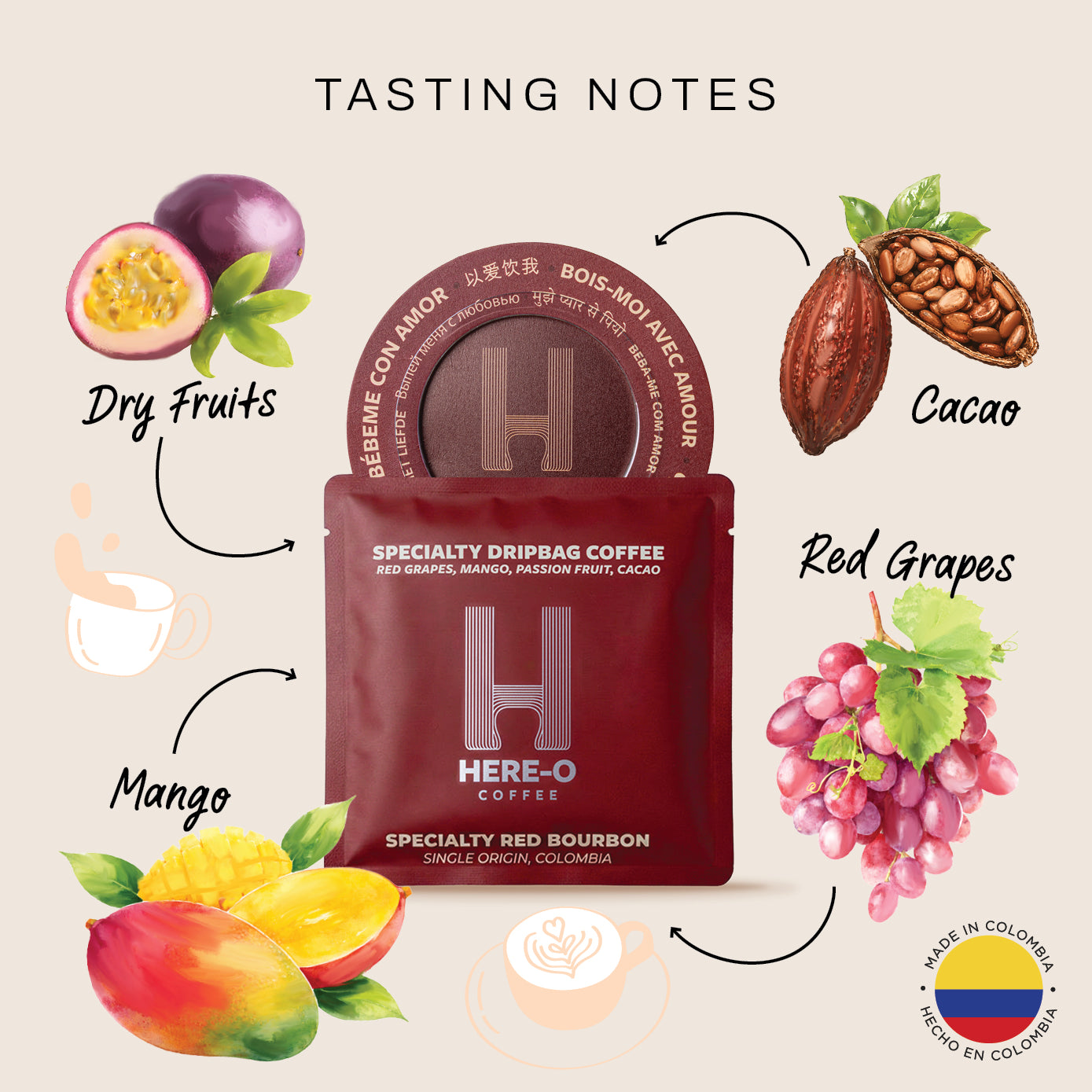 Specialty Colombian Coffee Drip Bags 10 pcs
