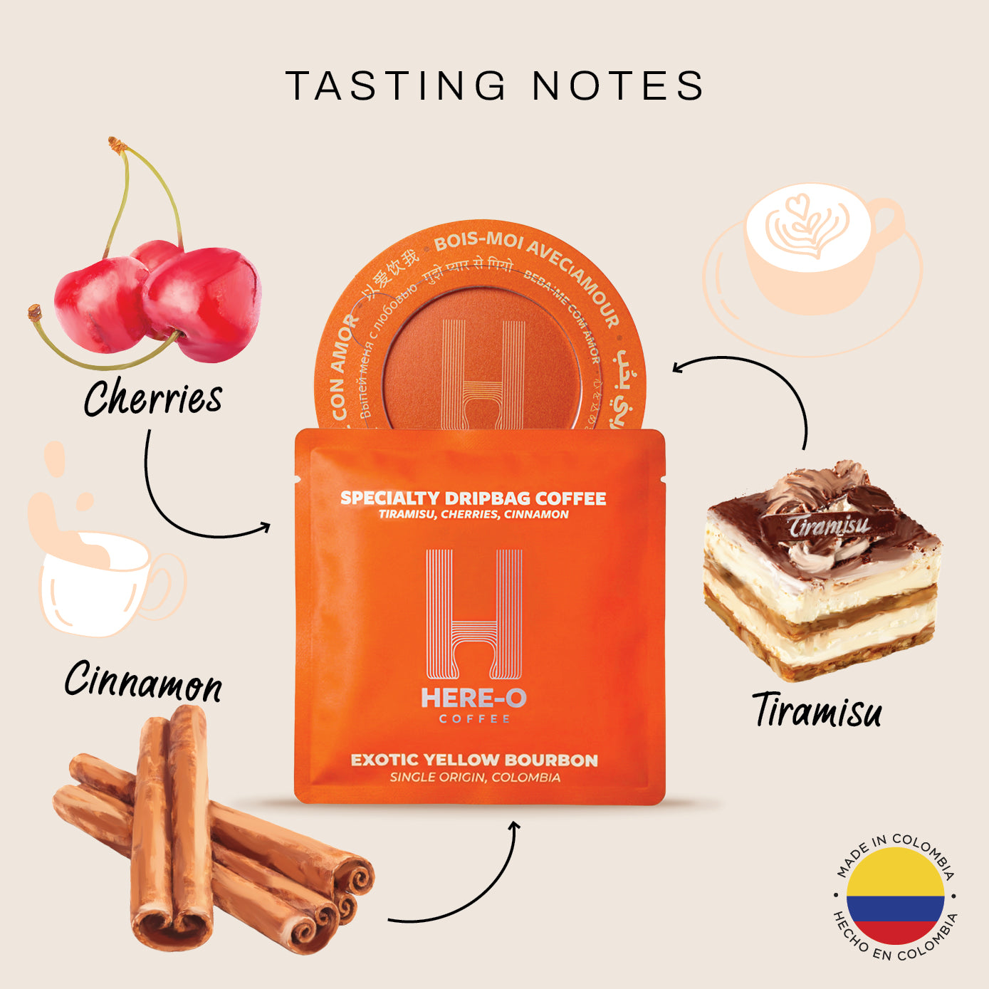 Specialty Colombian Coffee Drip Bags 10 pcs